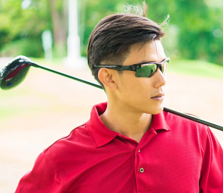 Golf solbriller med polaroid linser